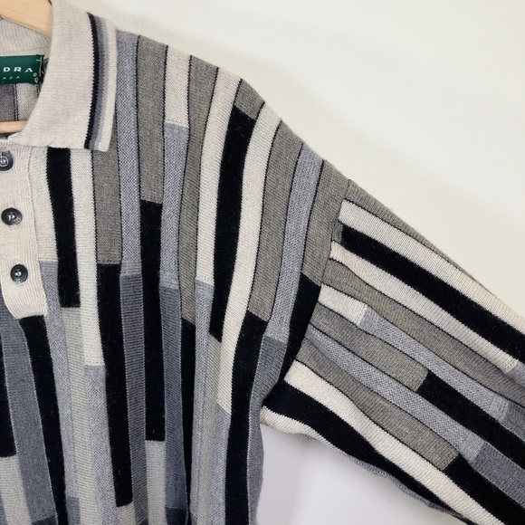 Vintage 90s Textured Coogi Style Cropped Sweater - Picture 8 of 16